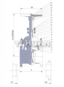 Cast steel gate valve series product construction-3