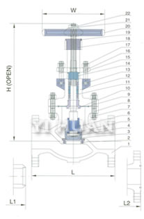 Cast steel globe valve product construction-5