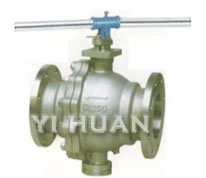 Flange-connection stiff metallic sealing ball valve brief figure of structure-1