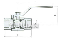 Flange-connection floating ball valve brief figure of structure-2