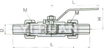 Flange-connection floating ball valve brief figure of structure-2