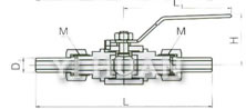 Flange-connection floating ball valve brief figure of structure-2