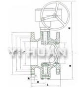 V-shaped regulation ball valve brief figure of structure-1