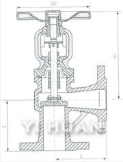 Right angle bellow stop valve acc. to DIN construction