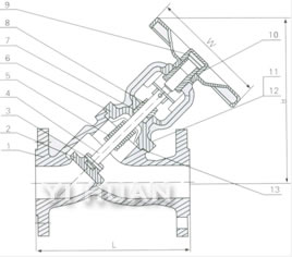 Y-type bellow seal stop valve acc. to DIN construction-1