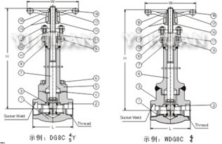 Cryogenic gate valves brief figure of structure