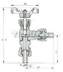 J24W angle globe valve diagram