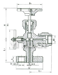 J49 flange pressure gauge valve diagram