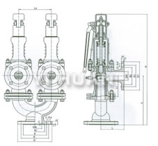 Twin spring type safety valve brief figure of structure-1