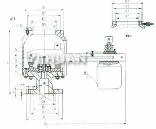 單杠桿安全閥 結(jié)構(gòu)圖