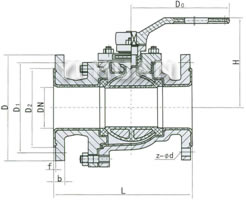 Q41F46/F3-10/16/25C、10P  ANSI:150Lb  300Lb結(jié)構(gòu)圖