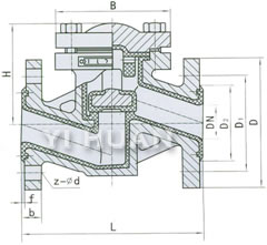 H41F46/F3-10/16/25C/P    ANSI:150Lb  300Lb結(jié)構(gòu)圖