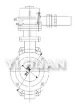 D973H電動對夾硬密封蝶閥結(jié)構(gòu)圖1