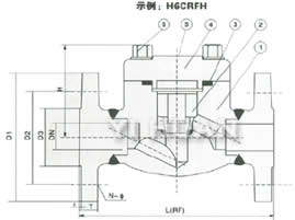 50-600Lb   升降式鍛鋼法蘭止回閥