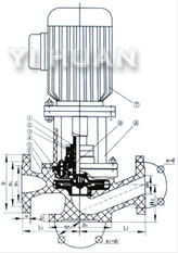 SL型SL玻璃鋼管道泵 結構圖