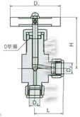 QJ-1B角式氣動(dòng)管路截止閥卡套結(jié)構(gòu)圖