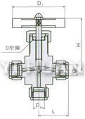 QJ-1C氣動管路三通截止閥結(jié)構(gòu)圖