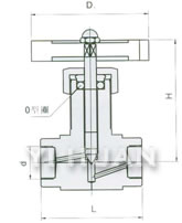 QJ-4內(nèi)螺紋氣動(dòng)管路截止閥結(jié)構(gòu)圖