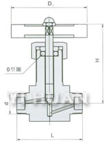 QJ-7外螺紋氣動管路截止閥結構圖