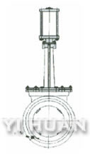 氣動刀形閘閥 結構圖2