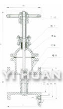 鑄鐵楔式閘閥 結(jié)構(gòu)圖