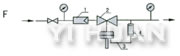 測量蒸汽，閥后壓力調(diào)節(jié)（B型），應(yīng)裝隔溫罐，建議裝過濾器